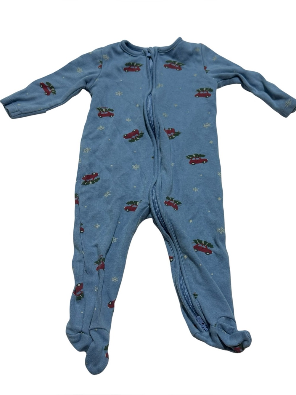 MORI Novelty Printed Bamboo Christmas Snug Fit Zip Up Bodysuit Onesie